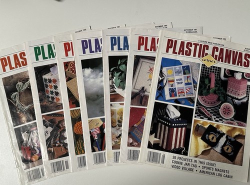Plastic Canvas Corner Magazine Lot of 7 Craft Pattern Books 1990s