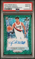 2023 Panini Prizm Deca Toumani Camara Auto Green Shimmer Fotl #DSTOU /25 PSA 10