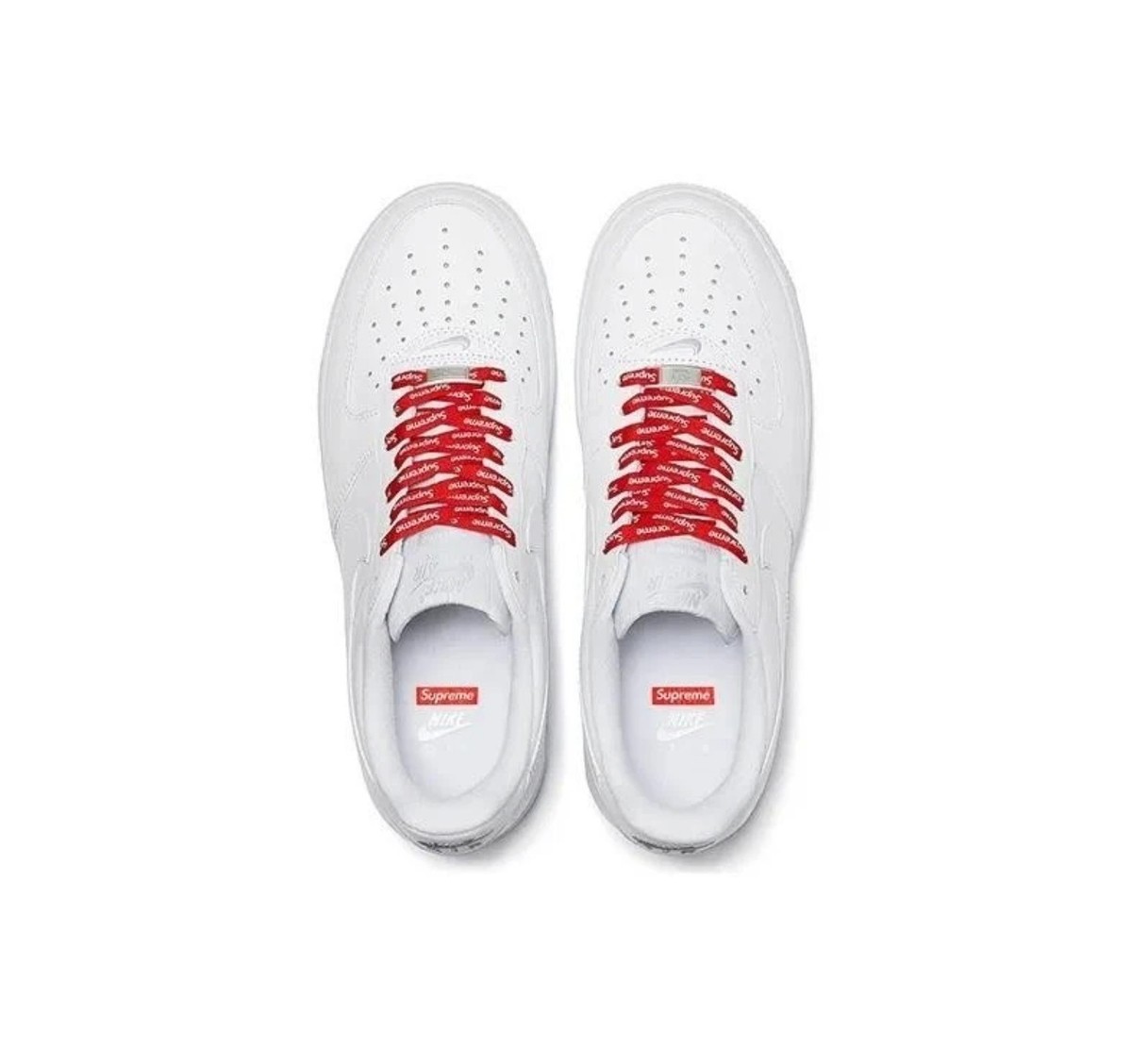 Nike Air Force 1 Low Supreme White Men's CU9225-100 New | eBay