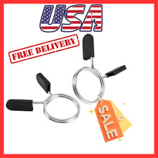 2 Pcs Barbell Weight Bars Clips Clamps 2Inch for Olympic Bar Spring Lock Collar 