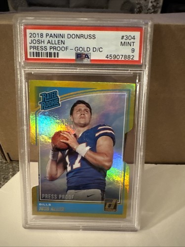 2018 Donruss Rated Rookie Josh Allen Gold Press Proof PSA 9 Mint /50 MVP?