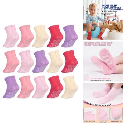 SkiBeaut 15 Pairs Toddler Girl Socks for 3-5 Years