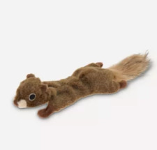 Joyhound Crazy Comfy Realistic Squirrel Flattie Dog Toy Crinkle, Squeaker