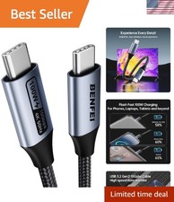 High-Speed 3ft USB-C Cable - 4K Video, 100W Fast Charging, Tangle-Free Design