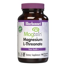 Bluebonnet Magtein Magnesium L-Threonate, Brain Health, Non-GMO, Vegan, 90 Caps