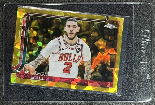 2025 Topps Chrome Sapphire Basketball Gold Lonzo Ball #38