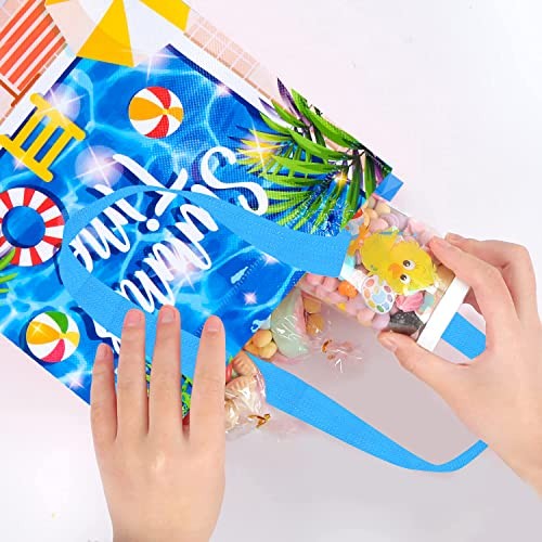 12 Stück Pool Party Gastgeschenke Geschenktüten Sommer Strand Schwimmen Motiv Vlies Geschenk - Bild 6 von 7