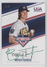 2018 Panini USA Baseball Stars & Stripes Green Ink 1/5 Bryce Tucker #BT Auto i6j