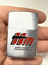 1967 zippo lighter Harry Miller excavating Co.