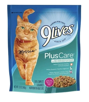 9Lives Cat Plus Care Dry Food 12oz Bag - Pack of 1