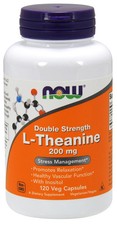 NOW Supplements - L-Theanine 200 mg 120 Veg Capsules