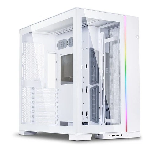 Lian Li O-11D EVO White Dynamic PC CASE with 3 Accessories! GPU Risers + IO Kit