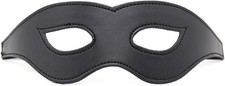Black Leather Costume Eye mask Masquerade Mask for Halloween, Carnival Prom...