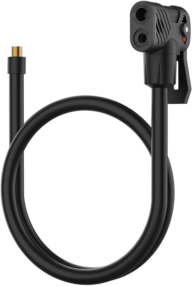 Adaptador de inflador de neumáticos de bloqueo compacto para válvulas Presta y Schrader - Todas las estaciones Foto 3 de 4