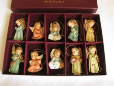 Vintage 1989 GOEBEL - M. I. HUMMEL Danbury Mint ANGELS of CHRISTMAS Ornament SET
