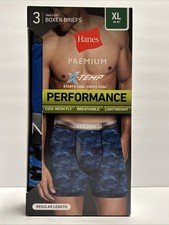 Hanes Premium PERFORMANCE Boxer Brief REGULAR LEG XTEMP COOL MESH FLY Breathable