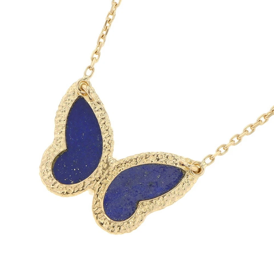 Van Cleef & Arpels Necklace Lucky Alhambra Papillon Pendant Lapis Lazuli Diamond — 第 3/4 张图片