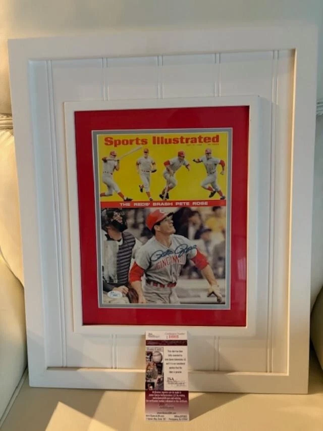 Pete Rose Cin. Reds Signed Sports Illustrated Magazine 5-27-68 JSA COA w/Frame - Image 2 of 4