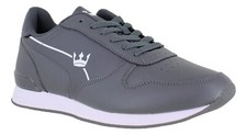 CROWN KING MENS/WOMENS LEATHER BOWLS SHOES GREY LACE NEW  SIZES 5 - 12