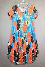 Womens Plus Size Dress 2XL Tropical Maxi Stretchy Flowy Beach Shirttail Hem New