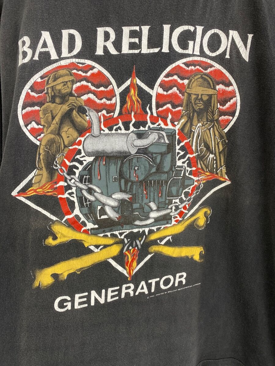 Vintage 1992 Bad Religion Generator Rock Bend T-Shirt Rare Vintage 1992 Bad Religion Generator Rock Bend T-Shirt Rare