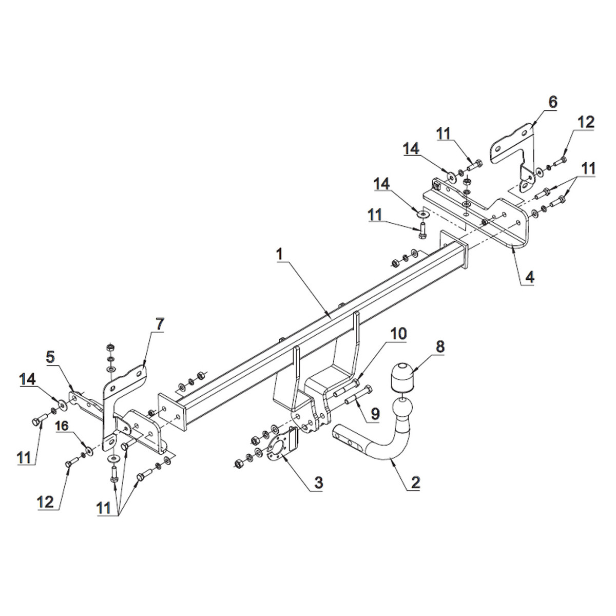 Attelage pour Suzuki Swift avec rotule démontable robuste Auto Hak - 3