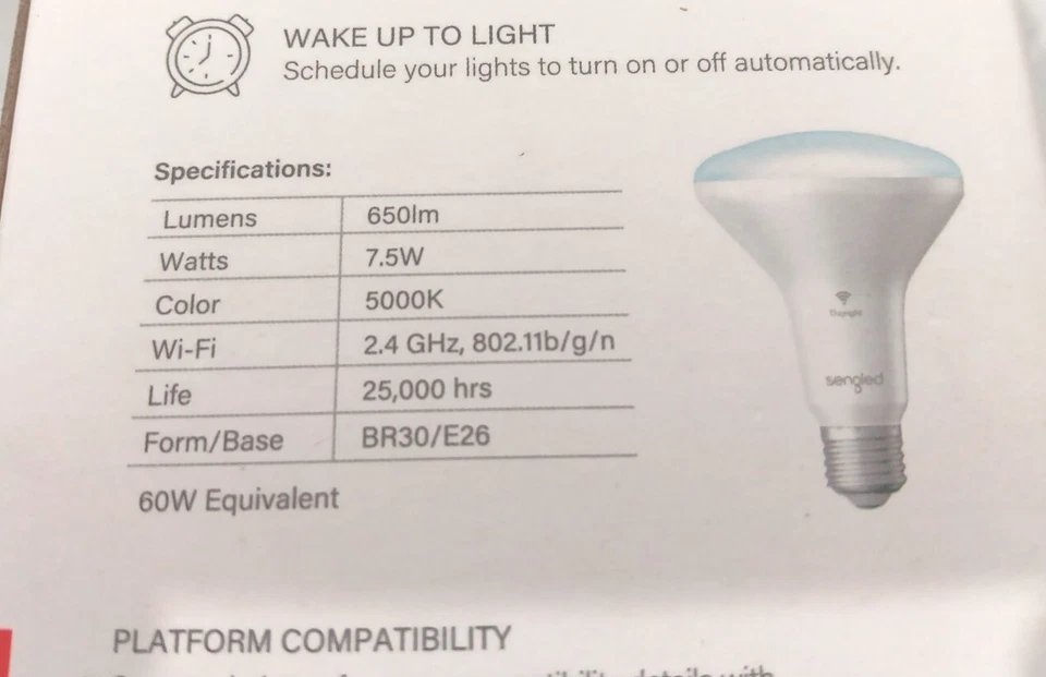 Sengled Smart Bulbs, WiFi Smart Flood Lights, Updated FFS BR30 Smart LED Bulb, S - Image 3 of 3