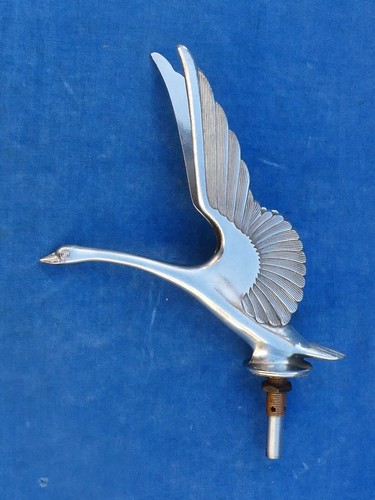SUPERBE RARE TOP ! MASCOTTE ART DECO mascot - CADILLAC ? - CYGNE Swan - Foto 2 di 10