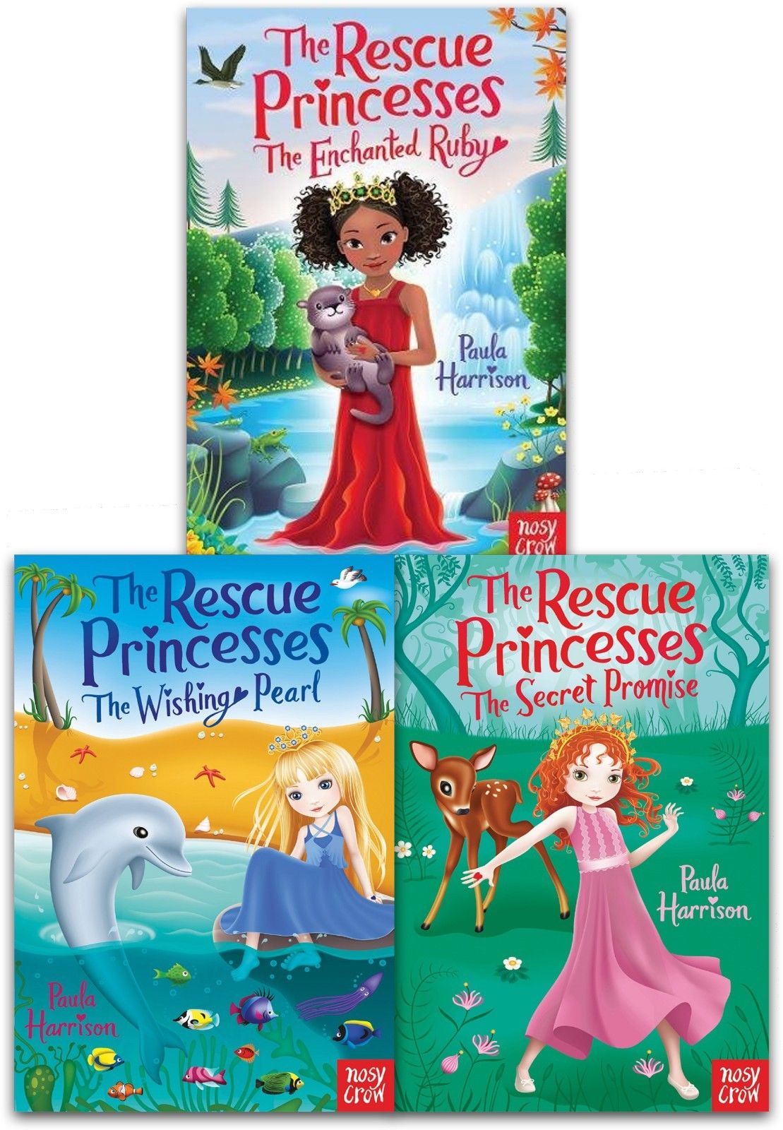 Paula Harrison Collection Rescue Princesses Secret Promise Enchanted 3 Books Set