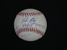 PEDRO MARTINEZ SIGNED OML BASEBALL WITH MULTIPLE INSCRIPTIONS - MLB COA