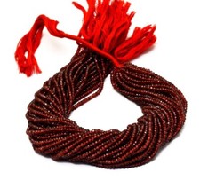 Bijoux A++++ Nature Red Grenat Facetté Round Gemstone Loose Beads Strin 12''