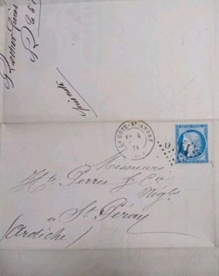Sello Postal De Francia 1874