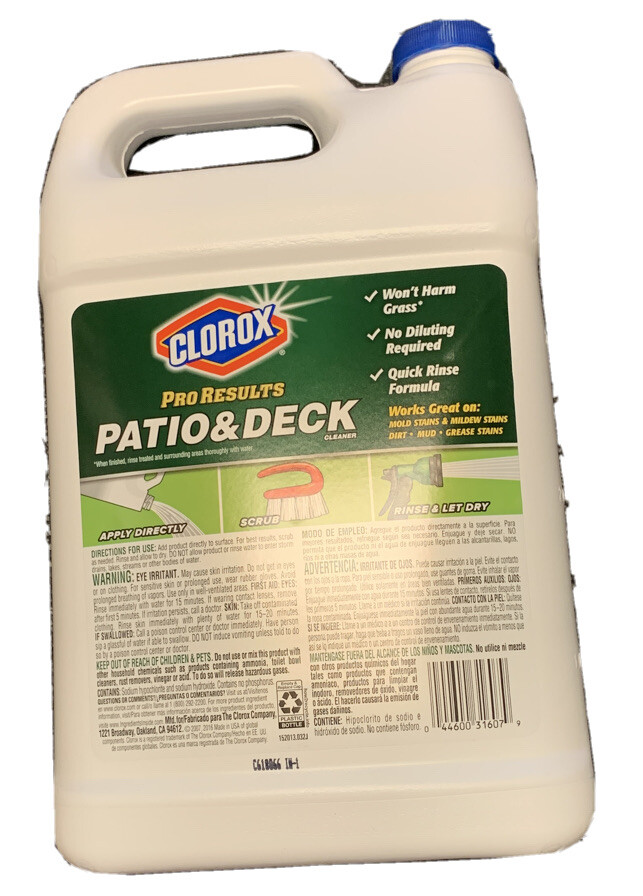 Clorox Patio And Deck Cleaner 1 Gal Remove Stains Wood Concrete Stone For Sale Online Ebay