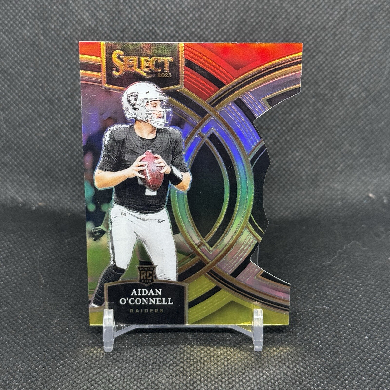 2023 Select Aidan O'Connell RC Premier Level Die Cut Red/Yellow Prizm #163