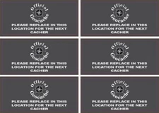 StickerTalk Replace Geocache for Next Cacher Sticker Sheet, 2 inches x .875 i...