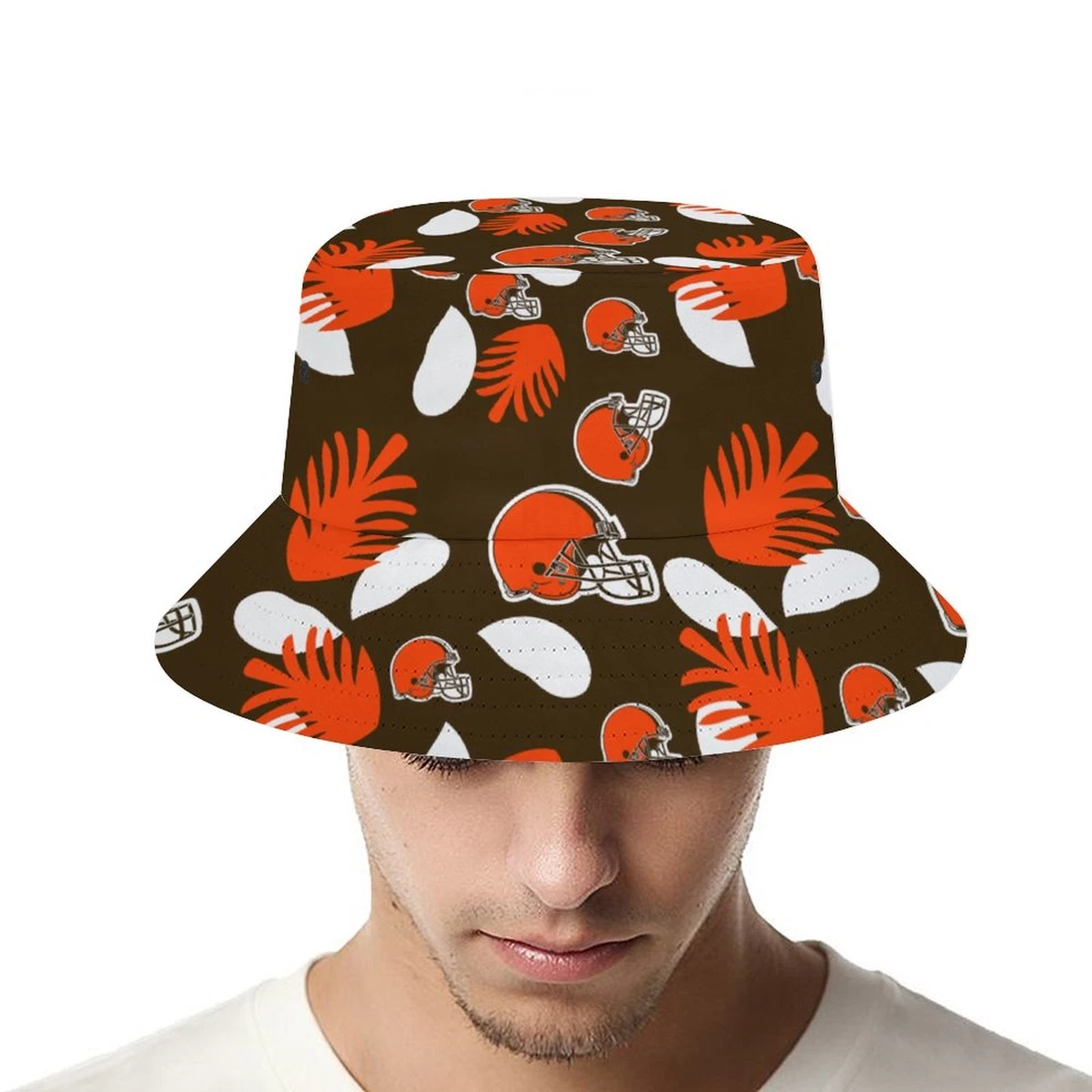 Cleveland Browns Fisherman's Hat Print Bucket Hat Adult Sun Hats Breathable