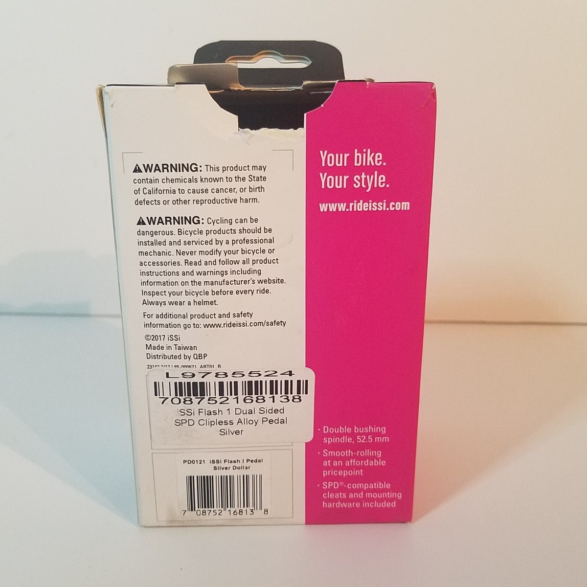 iSSi Flash I Pedals, Dual Sided SPD Clipless, Alloy Pedal, Silver Double  Bushing - Main Image