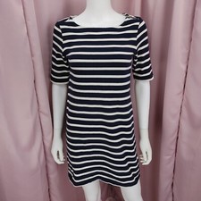 Gap Women's Blue & White Striped Cotton Half Sleeve T-Shirt Sheath Dress XS