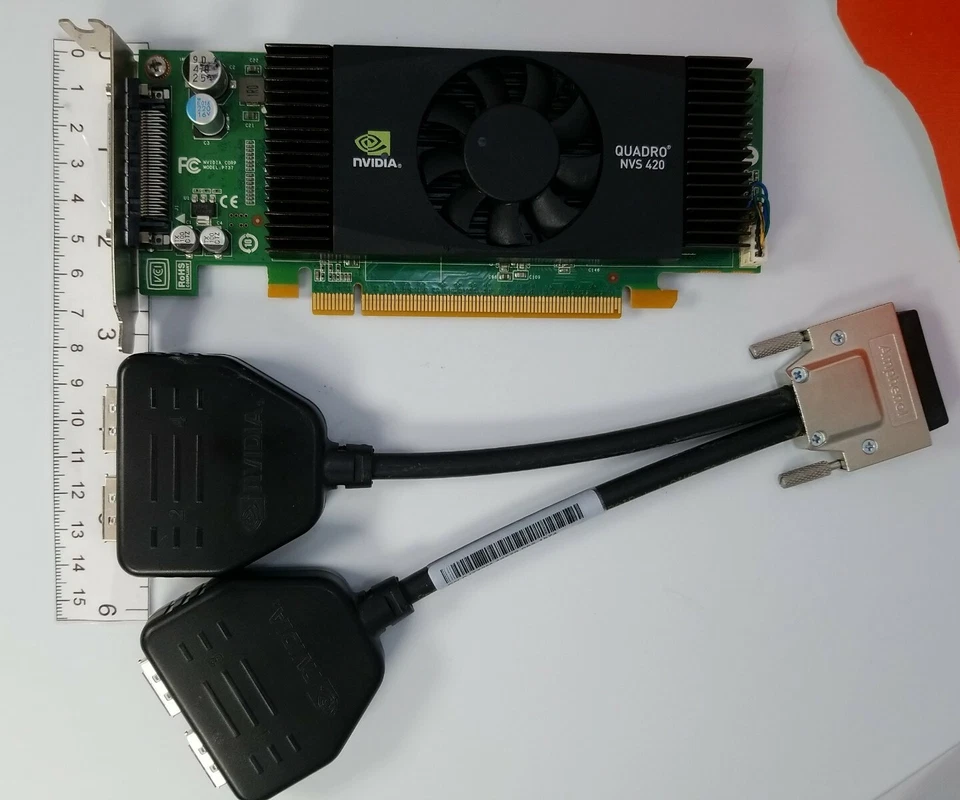 NVIDIA Quadro NVS 420 VHDCI DisplayPort X4 Monitors SFF Video Card Windows 10 - Image 3 of 4