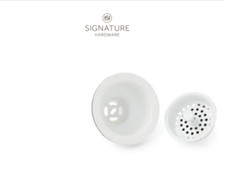 Signature Hardware SH171WH 3-1/2 in. Solid Brass Basket Strainer w Lift Stopper