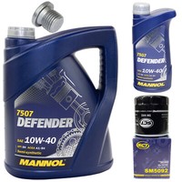 MotoröL Set 10W-40 6 Liter + ÖLfilter SM 5092 + Schraube FüR VW Transporter V