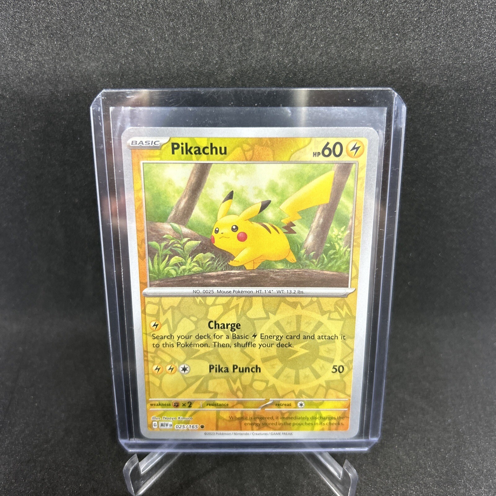 Pokemon 151 Pikachu 025/165 Reverse Holo Rare NM