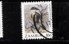 ZAMBIA SC#527 1990 10N BIRD DEFINITIVE POSTALLY USED OLD VF STAMP