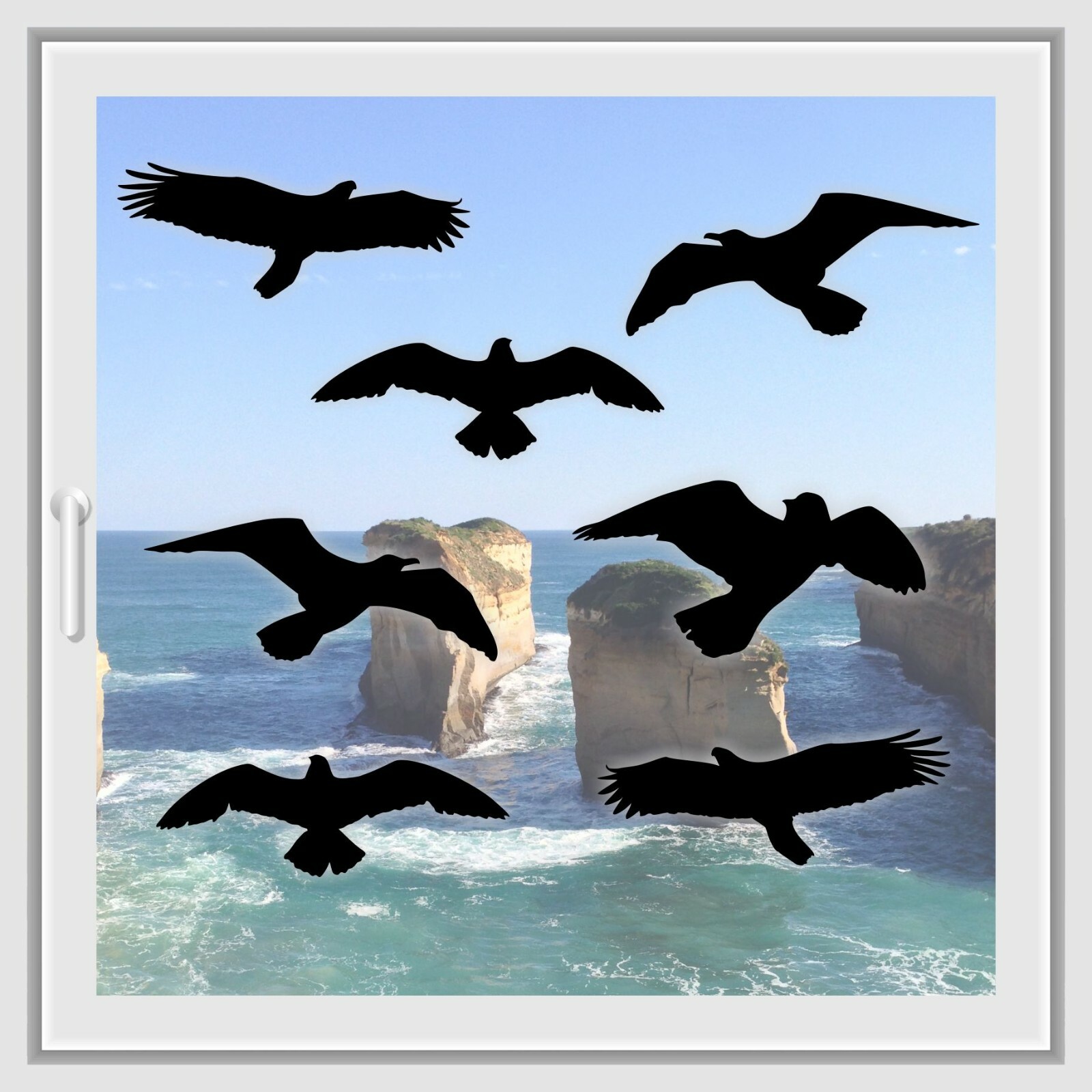 9 Stück Vogelschutz Aufkleber Für Fenster - Beidseitige Statische Fensterfolien Gegen Vogelkollisionen