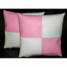 Lambskin Leather One-Piece Pink Pillow Cover Soft Cushion Genuine Stylish Décor