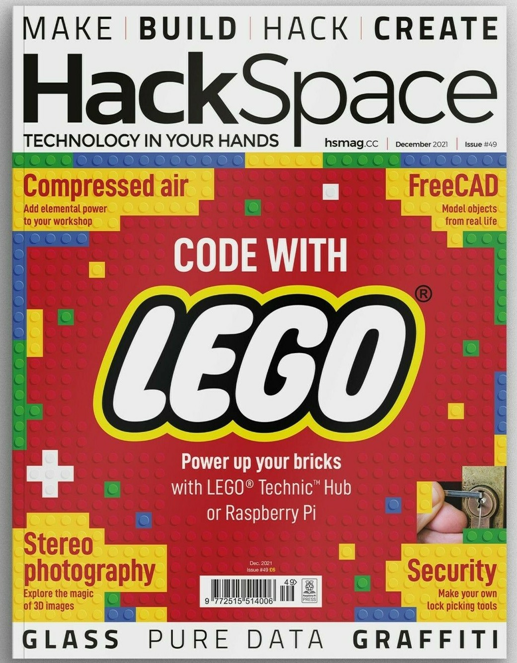 Hack Space Magazine December 2021 Issue 49 Code With LEGO Raspberry Pi  Hackspace | eBay