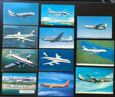 Passenger Airplanes - Eastern, United, Delta, Pan Am, & Southwest Postcards (11)