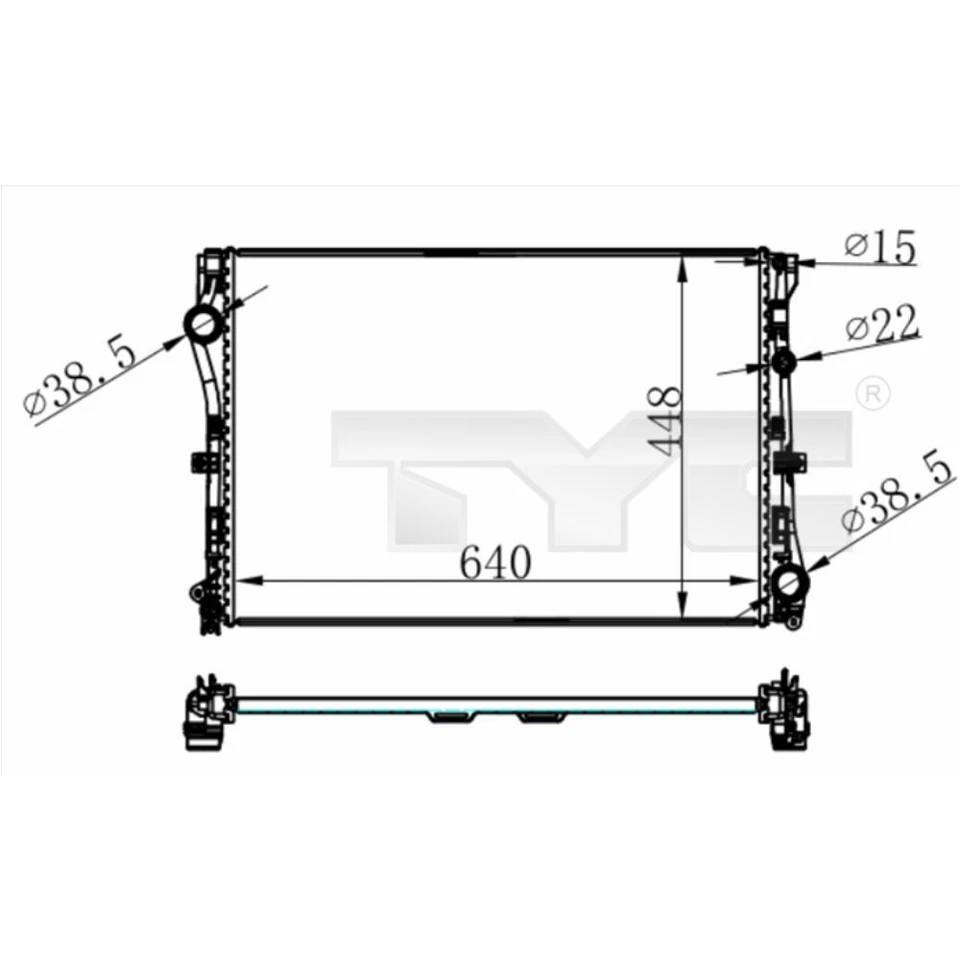 Radiateur, Refroidisseur D'Eau Convient pour Mercedes Classe C Modèle T S205 - Photo 1/1