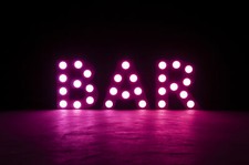 Eliminator Decor BAR mini 24" Tall White RGBW LED Letters w/ Wireless Remote ADJ