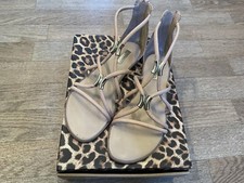 Aldo Beige and Gold Strappy Gladiator Flat Sandals. UK4.Worn once